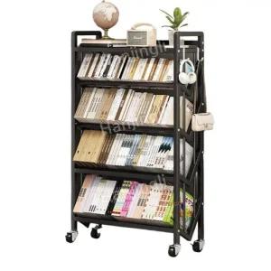 북트레이 수납 북트롤리 거치대 매거진랙 바퀴 테이블 철제 책꽂이 이동식 선반 책장 잡지꽂이