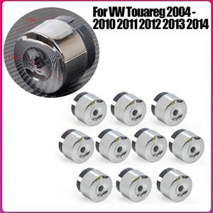 10개 크롬 자동차 휠 러그 볼트 너트 캡 커버7l6 601 173a 2zz 폭스바겐 투아렉 2004-2014 액세서리