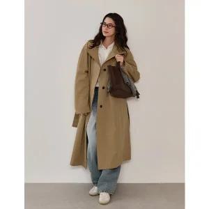 [공구우먼] [제작] 멋스러운 롱 야상 트렌치코트 84283 빅사이즈 여성의류