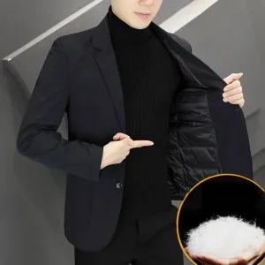 남성 멋쟁이 정장 자켓 패딩 추동코트 융털 라이트 그레이 블랙 세탁 스포M4