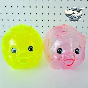 색깔별 저금통 투명 아기 돼지 저금통