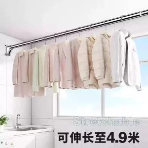 무타공 빨래 걸이 와이어 실내빨래 행거 소형 빨래줄