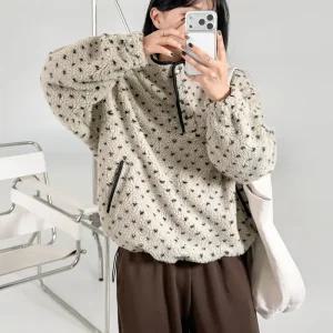 [에이와비] 도트덤블후리스아노락 -2color