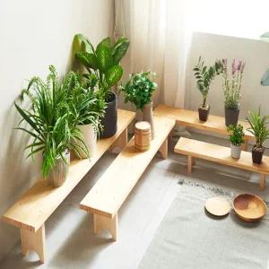 원목 화분 정리대 선반 받침대 진열대 실내 인테리어 다육이 선반 중형 대형