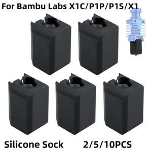 Bamboo Lab X1/X1C/P1P/P1S/X1 압출기 핫엔드용 실리콘 양말, 히터 블록 보호 커버, 3D 프린터 노즐 슬리브