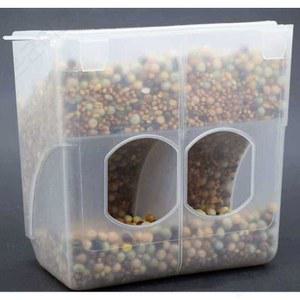 닭모이통 병아리 사료통 투명2구자동식기 투명 먹이 양계장 자동식기 모이통 2구 걸이