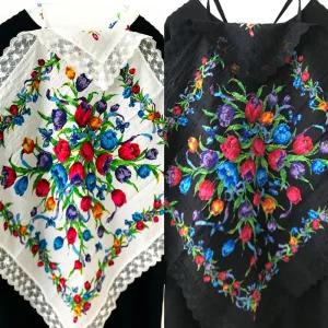 민이네 에티켓 플라워 레이스 스카프 앞치마 손수건