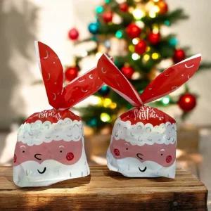 수염산타 선물 포장 비닐봉투 10P 선물 보자기 크리스마스 산타 포장지