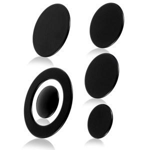 업그레이드된 가스레인지 버너 캡 세트 - SABAF 스토브용 6피스 금속 조리기 모자 교체 키트, 오븐 홉 크라운 화염 커버, 스토브 핸들 뚜껑 키트(평판)