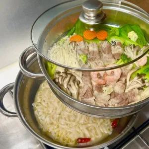 [모든열원가능] 녹슴걱정없는 야무진살림 2단 스텐찜기 냄비 28cm