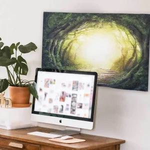 패브릭 대형 침실 거실 액자 둥근숲 포스터 S포스터 가랜드 인테리어가 벽장식 꾸미기 월데코 촬영소품 용