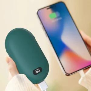 양면 발열 충전식 손난로 조약돌 보조배터리 핸드워머 핫팩 전기 전자 충전형 휴대용