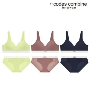 [코데즈컴바인이너웨어](강남점)골지 스포츠브라 세트 3종택1(CEWBR213+CEWBP213)