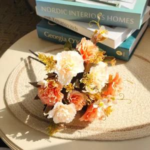 베이치 카네이션 조화 어버이날 꽃다발, 2개, 코랄