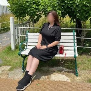 빅사이즈 카라넥 반팔 원피스 여름 오버 슬립 스커트