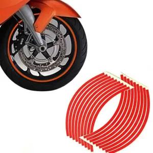 바퀴 야간안전 스티커 인 유광 레드 탈부착