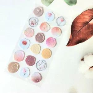 [셀러에이드]웨딩 봉투 실링왁스 브라운 꽃