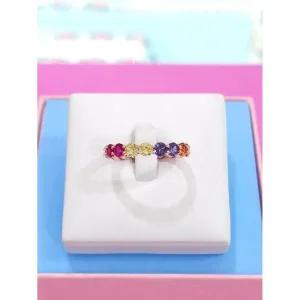 [로뎀쥬얼리]로뎀 세이브존05 Pretty 큐빅 오링반지(멀티핑크)2 RDC24030022 (415539
