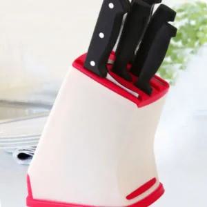 [골드스마일]가정용칼보관함 다용도 스텐드형 칼꽂이 레드