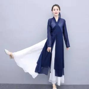 한국무용풀치마 메쉬 롱 저고리 연습복 가운 바지