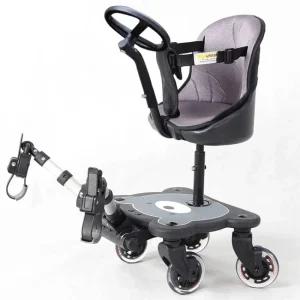 보조 트레일러 쌍둥이 손잡이 발받침 유모차 의자