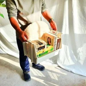 고품질 이동형정리박스 그레이 대형 아이방 리빙박스 (WFF360C)