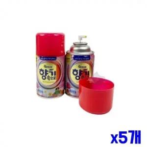 딸기향 자동분사기 교체용 캔방향제 x5개 실내방향제