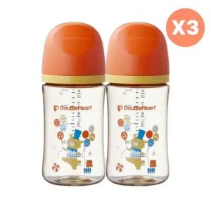 더블하트 캐릭터 젖병 240ml 6개 젖꼭지 6개 베어