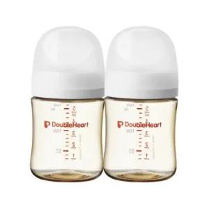 더블하트 아기 젖병 트윈팩 160ml 젖꼭지S, SS 화이트