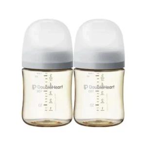 더블하트 아기 젖병 트윈팩 160ml 젖꼭지S, SS 그레이