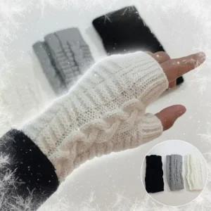 (보리별) 니트 골지 암워머 보온 겨울 팔토시 반손가락 장갑 사무실 키보드 방한 손목토시 핸드워머
