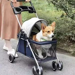 대형견유모차 펫카트 4IN1유모차 트레일러 선루프포함 접이식 개모차 반려견 애견 야외 대형