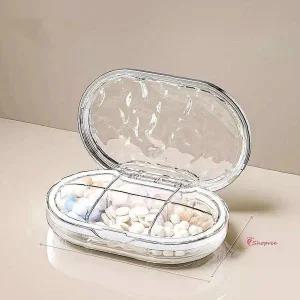 휴대용약통알약 투명 방수 6칸 알약통 케이스 함/4칸 보관통cde184