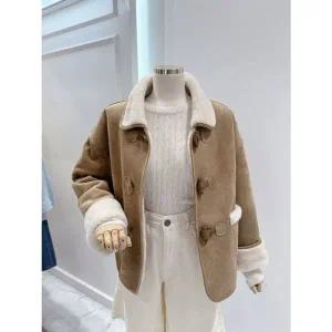 [NS홈쇼핑][ab.f.z]가죽 버튼 퍼 카라 무스탕(ATA1HM01A)[35575305]