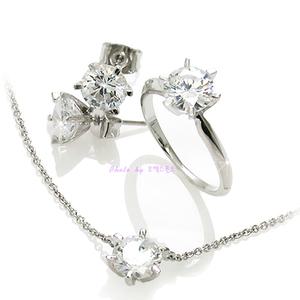 은 귀걸이 목걸이 반지 실버 세트 명품 순은 925 세트 여자 여성 귀걸이 학생 선물 기념일