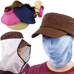 자외선 차단 마스크 UV/모자햇빛가리개/일회용마스크/돌돌이썬캡/쿨타올/사파리모자/자전거/등산/캠핑/골프