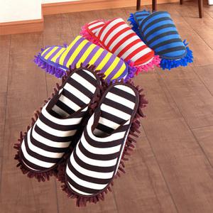 스트라이프 극세사 걸레 청소슬리퍼 실내화 거실화