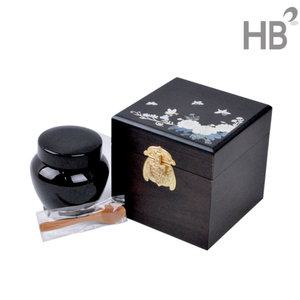 꽃자개 꿀단지 세트1kg / 경옥고용기 도자기 단지 밀폐용기 보관 선물용