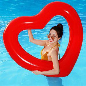 [써니워터] 대형 하트 튜브(레드)120/보트/풀장/물놀이튜브/