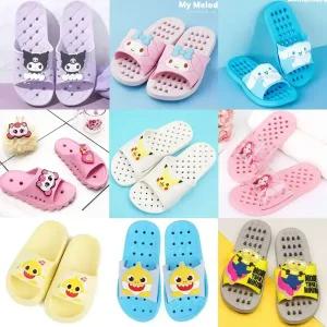 욕실화 유아 아동 키즈 성인 미끄럼방지 EVA 캐릭터 커플 화장실 슬리퍼 산리오 티니핑 카카오