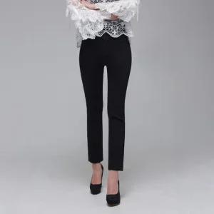 깔끔한 일자 블랙 진 밑단 컷팅 스판 청바지 빅사이즈 팬츠