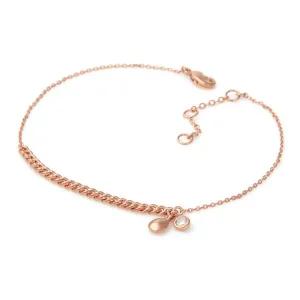 14K GP 베쓰 두줄 체인 로즈골드 데일리 패션 발찌