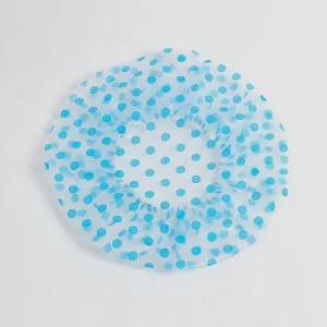 큐티 땡땡이 샤워캡(블루)/ PEVA 방수 헤어캡