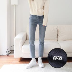 수비진 SP7127 융기모 허리스판 일자팬츠/기모일자팬츠/융기모/밍크기모/여성청바지