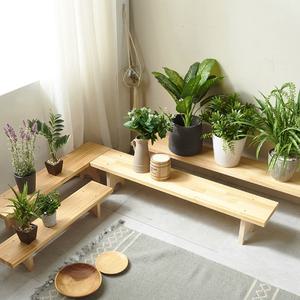 견고한 국산 소나무 원목 베란다 화초 화분 다육이 걸이대 장식장 거실 받침대 거치대 스탠드 선반 다이