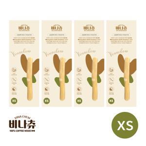 천연 100%커피우드스틱 강아지 장난감 비나츄 XS 4개(세트) 초소형견