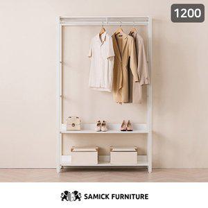 [삼익가구][오직신세계특가]크림 드레스룸 1200 와이드 1단 행거형