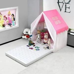 빅 하우스  핑크) 싱글 아동 플레이 텐트 캐노피 어린이 공주 침대