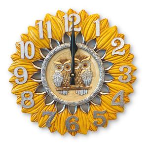 해바라기 부엉이시계 (대형) 거실인테리어 무소음 벽시계