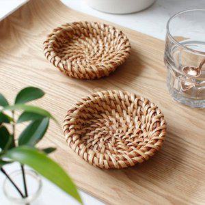 [텐바이텐]뉴 라탄 컵받침 - 테두리 원형 1p